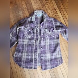 Vintage Woolrich Women's Purple Plaid Jacket